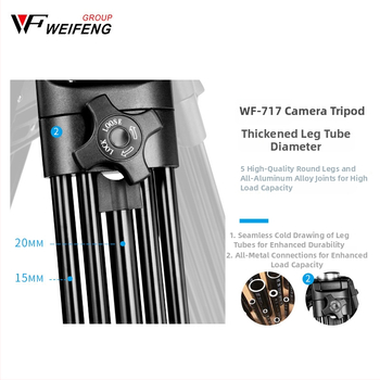 Weifeng WF717 hliníkový statív s hydraulickou pan-tilt hlavou, výška 1,8 m