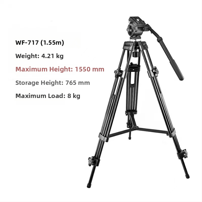 Weifeng WF717 hliníkový statív s hydraulickou pan-tilt hlavou, výška 1,8 m