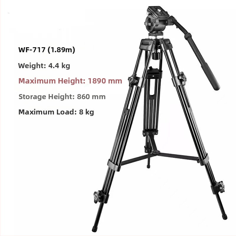 Weifeng WF717 hliníkový statív s hydraulickou pan-tilt hlavou, výška 1,8 m