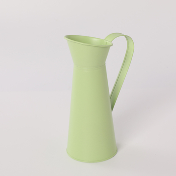 Set creativ minimalist de vază din metal cu element tină și mini cafetieră, decor pentru birou