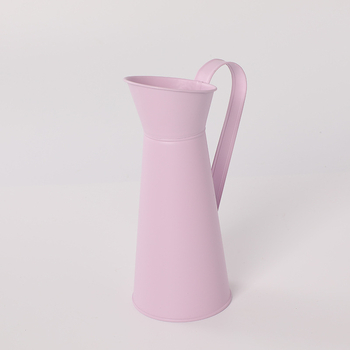 Set creativ minimalist de vază din metal cu element tină și mini cafetieră, decor pentru birou