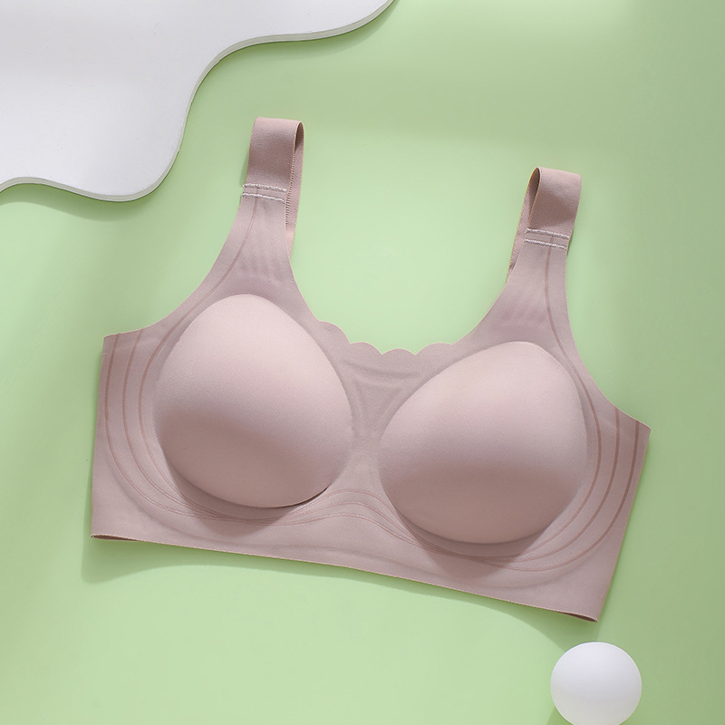 Bešavna grudnjica s gel trakom za veće veličine, košarice 3/4, gornja potpora, mekana podrška, bez žice