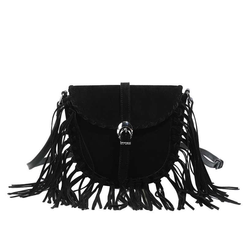 Maillard ženska torbica 2026 s resicama, retro stil sedla, casual crossbody