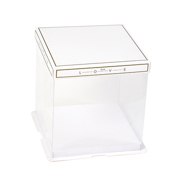 Cutie transparentă pentru tort de ziua de naștere, disponibile în dimensiuni de 6, 8, 10 și 12 inch, strat simplu sau dublu, construcție robustă