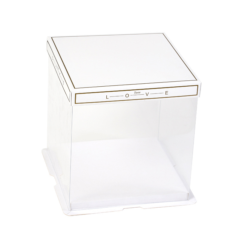 Cutie transparentă pentru tort de ziua de naștere, disponibile în dimensiuni de 6, 8, 10 și 12 inch, strat simplu sau dublu, construcție robustă