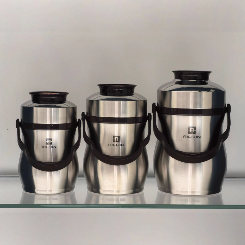Ailijin oală de gătit izolată în vid, dublu-strat, cu mâner — 2L, 2.8L, 3.6L, oțel inoxidabil 304