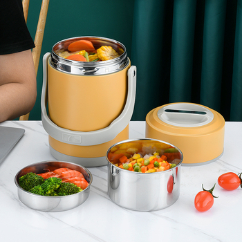 Cutie pentru prânz din oțel inoxidabil 304, izolație în vid, design multiplă, calitate alimentară, pentru elevi, capacități 1,3 L/1,6 L/1,9 L