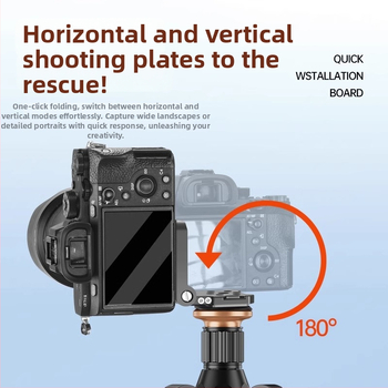 Sklopná L‑platňa pre bezzrkadlové fotoaparáty, vertikálne snímanie, kompatibilná s DJI RS3 stabilizátorom, doska rýchleho uvoľnenia pre hlavu statívu