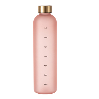 Pahar plastic în stil spațial, 1000 ml, recipient sport cu capacitate mare, mat, rezistent la cădere, pentru prindere în mână, cu scară de măsurare