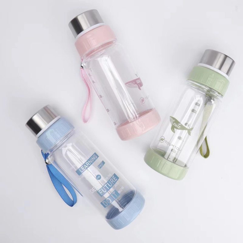 Pahar spațial din plastic cu curea și filtru, rezistent la căderi și la temperaturi înalte, pentru elevi și activități sportive