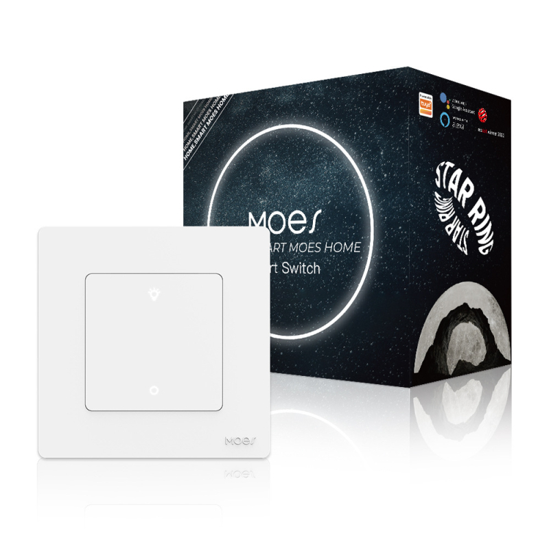 Безстепенно димиращ Zigbee интелигентен превключвател с управление чрез приложение, програмиране и гласово управление, многопътен режим