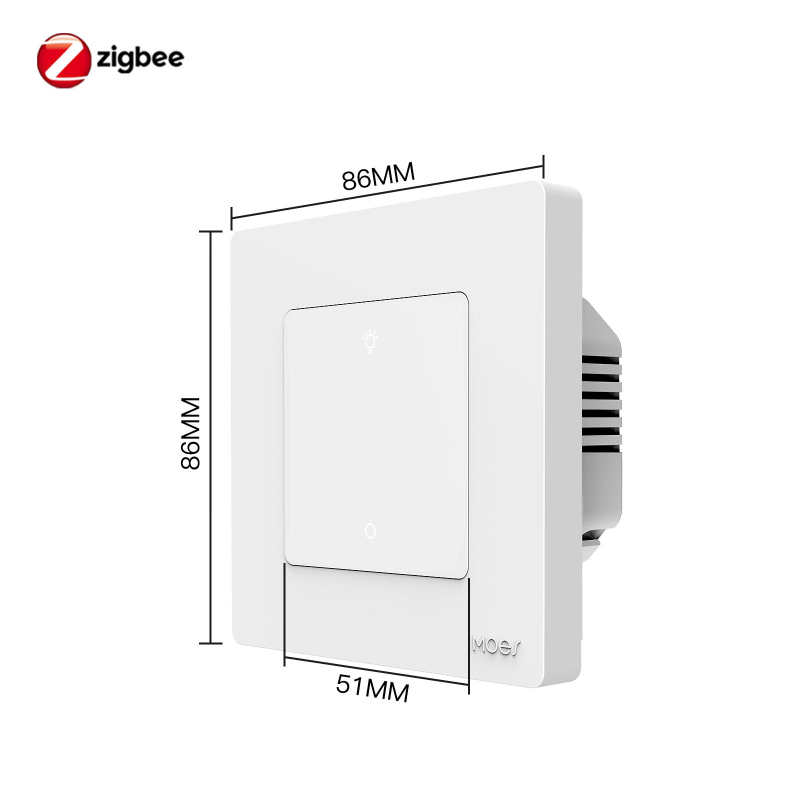 Безстепенно димиращ Zigbee интелигентен превключвател с управление чрез приложение, програмиране и гласово управление, многопътен режим