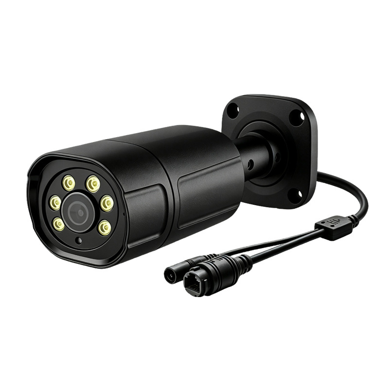 Cameră CCTV PoE cablată pentru exterior, neagră, tip bullet, 4K, 5 MP sau 8 MP