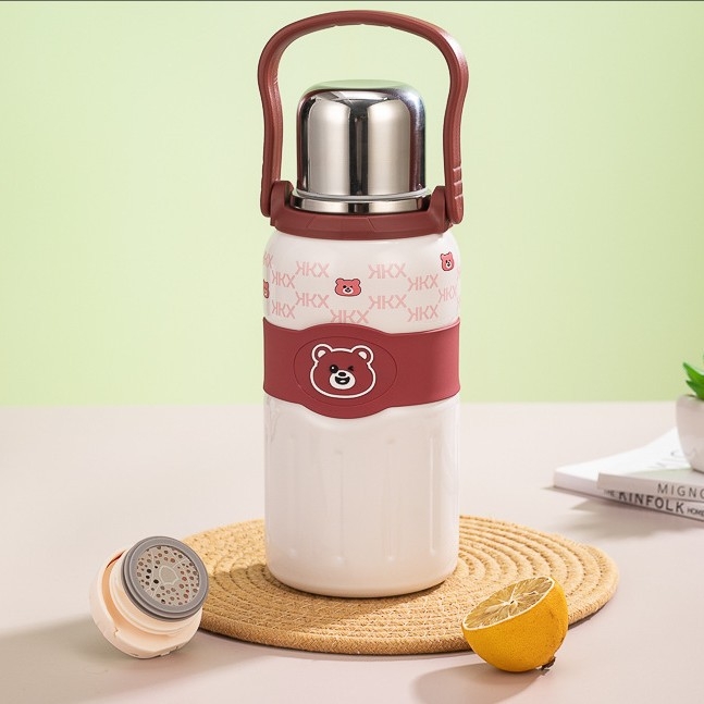 Keke Bear termos din oțel inoxidabil 316, capacitate mare, design modern, cană de apă pentru exterior, personalizabilă