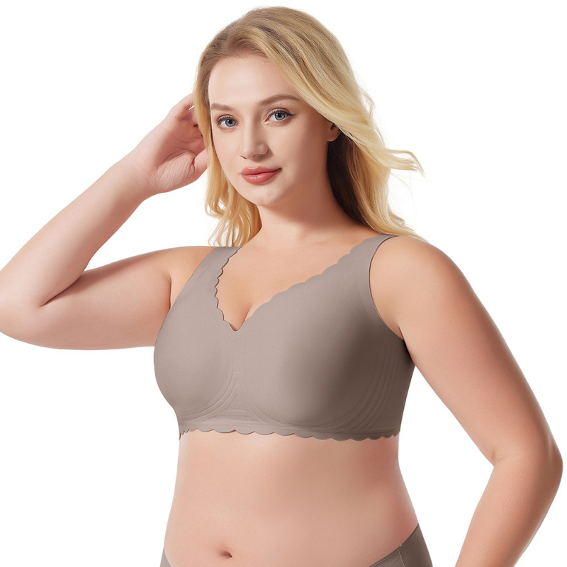 Yasha Beauty Plus-Size Jelly Push-Up grudnjak za žene, 3/4 šalice, mekana podrška, protiv pada, stražnje zatvaranje s dva reda kopči