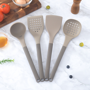 Set spatule din silicon pentru gătit, cu mâner lung, rezistente la temperaturi înalte, ustensile de bucătărie de calitate alimentară
