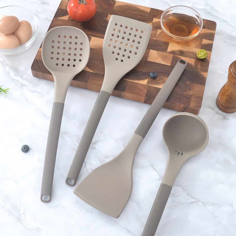 Set spatule din silicon pentru gătit, cu mâner lung, rezistente la temperaturi înalte, ustensile de bucătărie de calitate alimentară