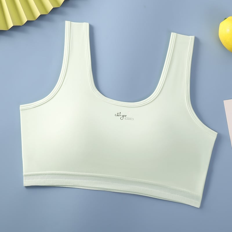 Sutien za djevojčice u razvoju, bez žica, s punim košaricama, fiksnim naramenicama, top stil