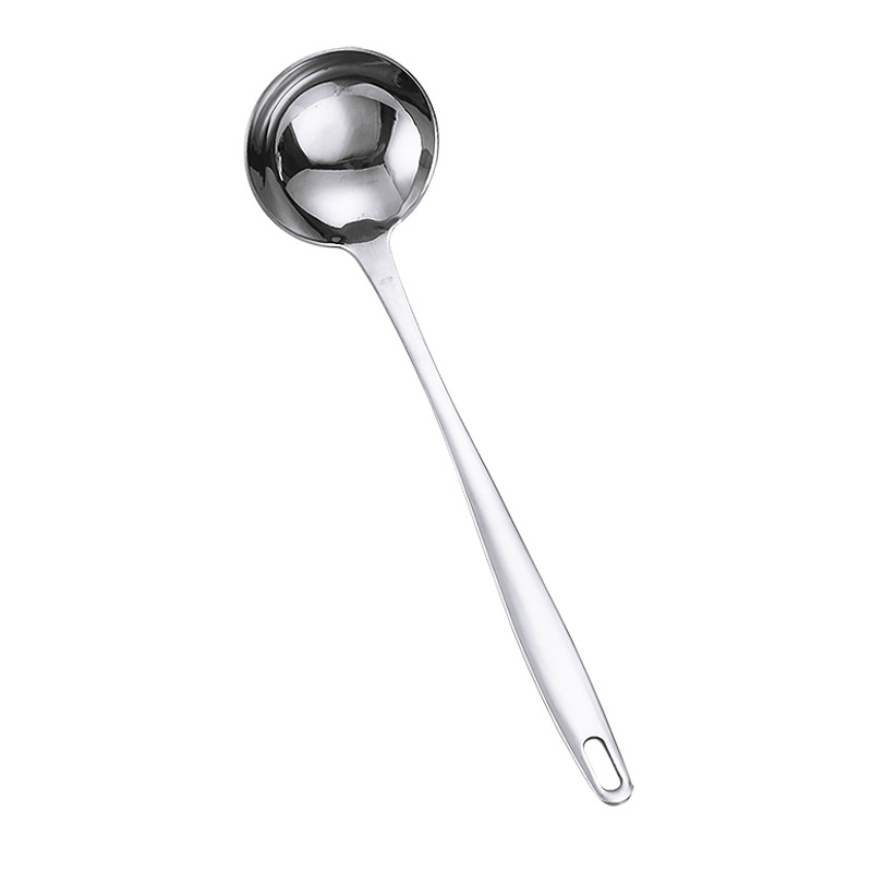 Jiafeng oțel inoxidabil 304 — set lingură pentru oală cu strecurătoare, mare, mâner lung, design îngroșat, rezistent la temperaturi înalte