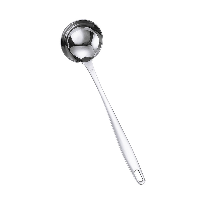 Jiafeng oțel inoxidabil 304 — set lingură pentru oală cu strecurătoare, mare, mâner lung, design îngroșat, rezistent la temperaturi înalte