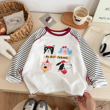 Gyerekeknek szóló antibakteriális, varrás nélküli Raglán hosszú ujjú felső, pamut-lycra alapréteg, 2026 tavasz