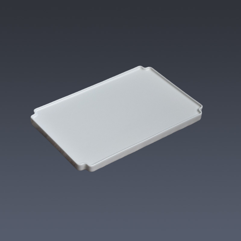 Suport din porțelan alb pentru ceainic și set de accesorii pentru ceremonia ceaiului, cu tavă și platou minimalist pentru fructe