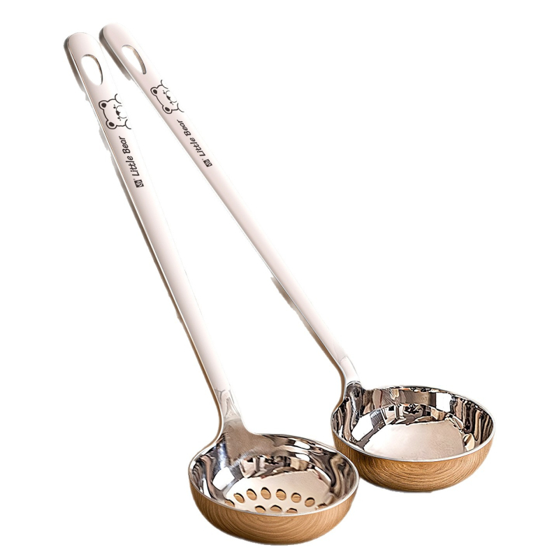Lingură de supă din oțel inoxidabil 316, calitate alimentară, pentru uz casnic, design luxos, mâner lung