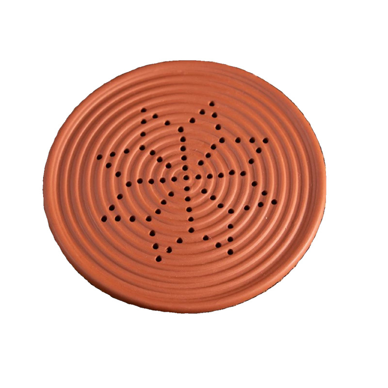Suport pentru ceainic din lut mov și tavă – accesorii pentru ceremonia ceaiului, pad pentru ceainic și bază ceramică