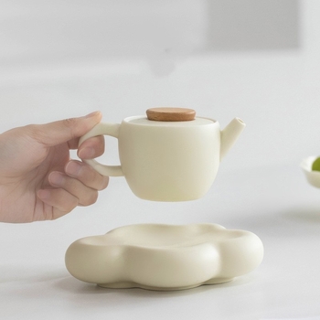 Ceainic ceramic cu filtru, capacitate mare, protecție anti-arzire, design minimalist pentru uz casnic, accesorii set Kung Fu ceai
