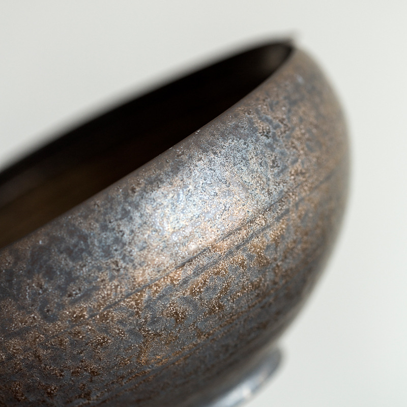 Vas ceramic pentru spălarea ceaiului, cu glazură ruginie și glazură auriu, depozitare ceramică, inserție floral Jian Shui pentru arta ceaiului, accesorii pentru ceremonia ceaiului