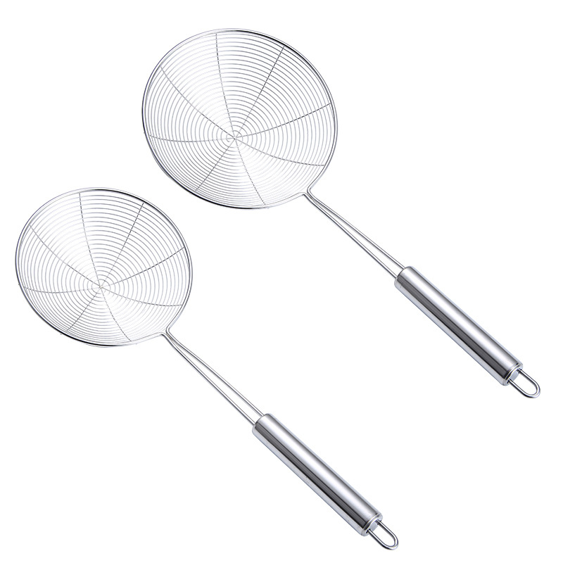 Filtru din oțel inoxidabil cu plasă pentru prăjit în ulei, sită mare cu tub circular