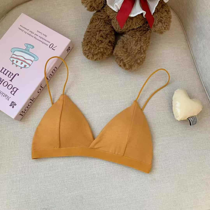 Francuski stil seksi grudnjak s trokutastim košaricama, bez žice, preko glave, za male grudi, glatki sjaj završetak