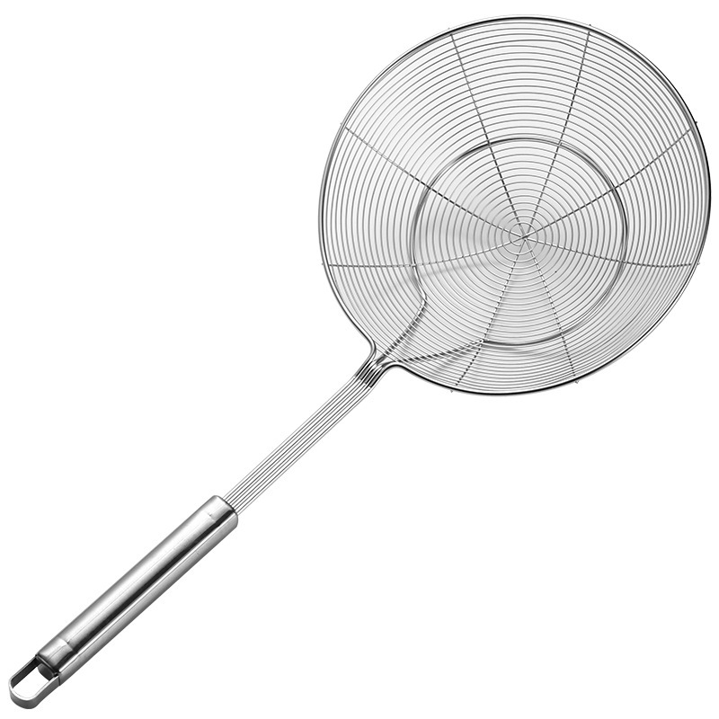 Oțel inoxidabil, mâner pătrat, sită cu sârmă dublă pentru oale fierbinți, tăiței, găluște și preparate prăjite, sită de bucătărie, protecție împotriva arsurilor
