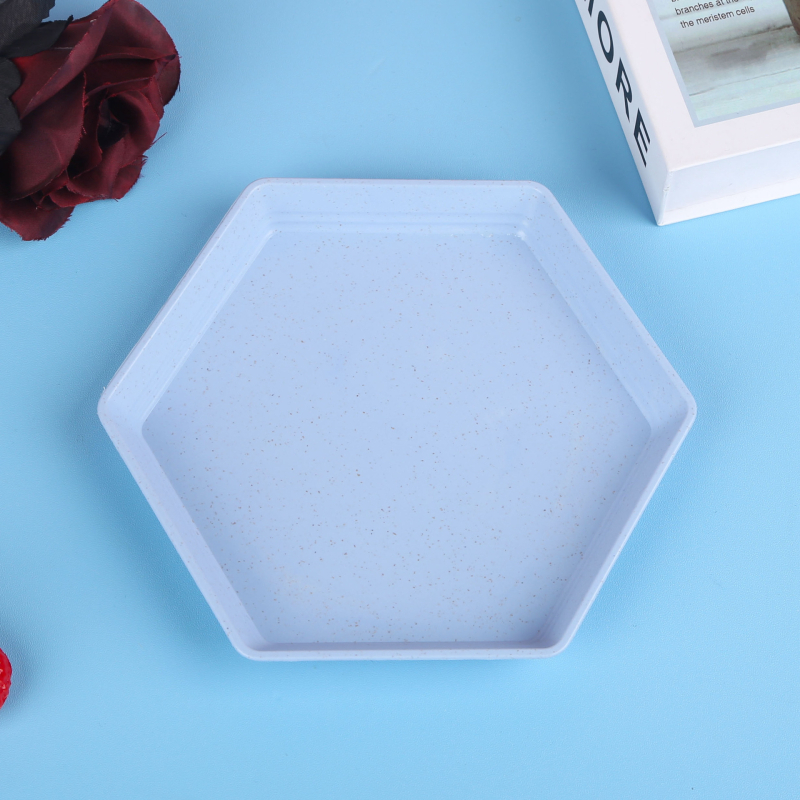Műanyag hexagonális snack- és gyümölcstál, háztartási használatra, asztalra, logóval nyomtatva, testreszabható