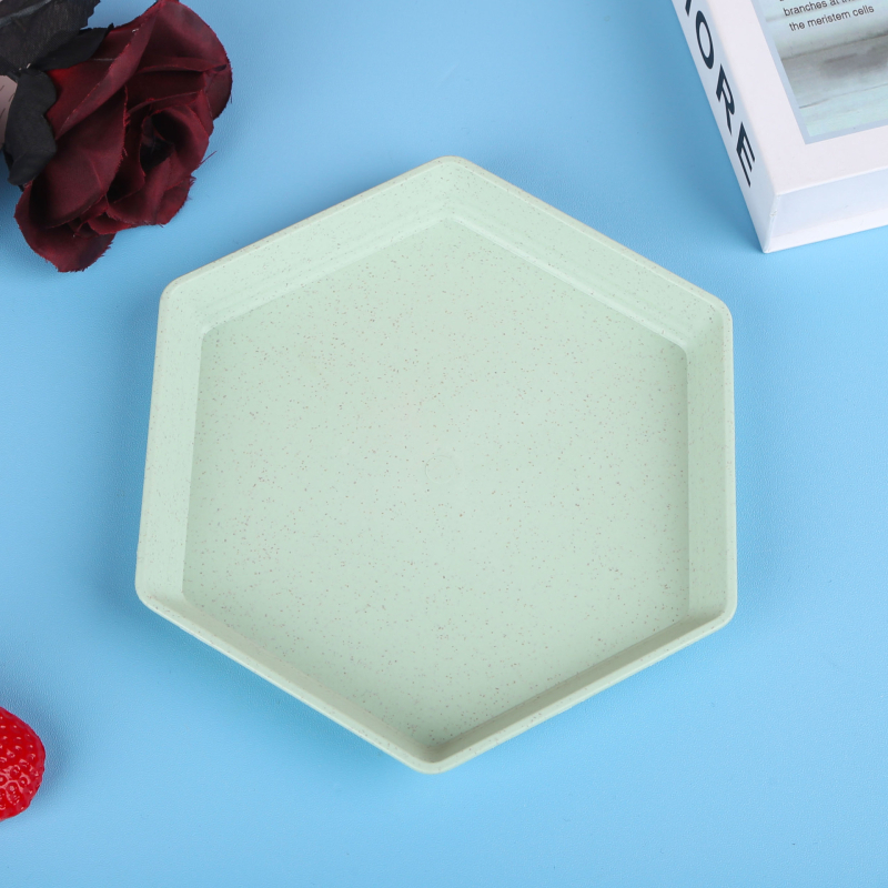 Műanyag hexagonális snack- és gyümölcstál, háztartási használatra, asztalra, logóval nyomtatva, testreszabható