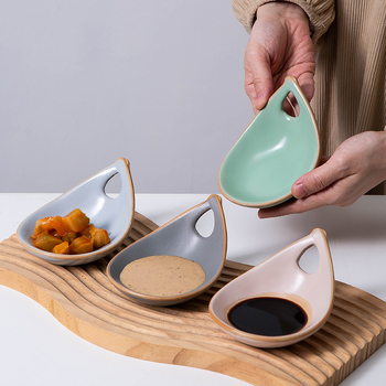 Castro ceramic sos cu mâner unic, culoare macarons, diametru 11 cm, compatibil cu microunde; potrivit pentru oțet, hot pot, sushi și gustări; pentru uz casnic și restaurant