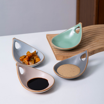 Castro ceramic sos cu mâner unic, culoare macarons, diametru 11 cm, compatibil cu microunde; potrivit pentru oțet, hot pot, sushi și gustări; pentru uz casnic și restaurant
