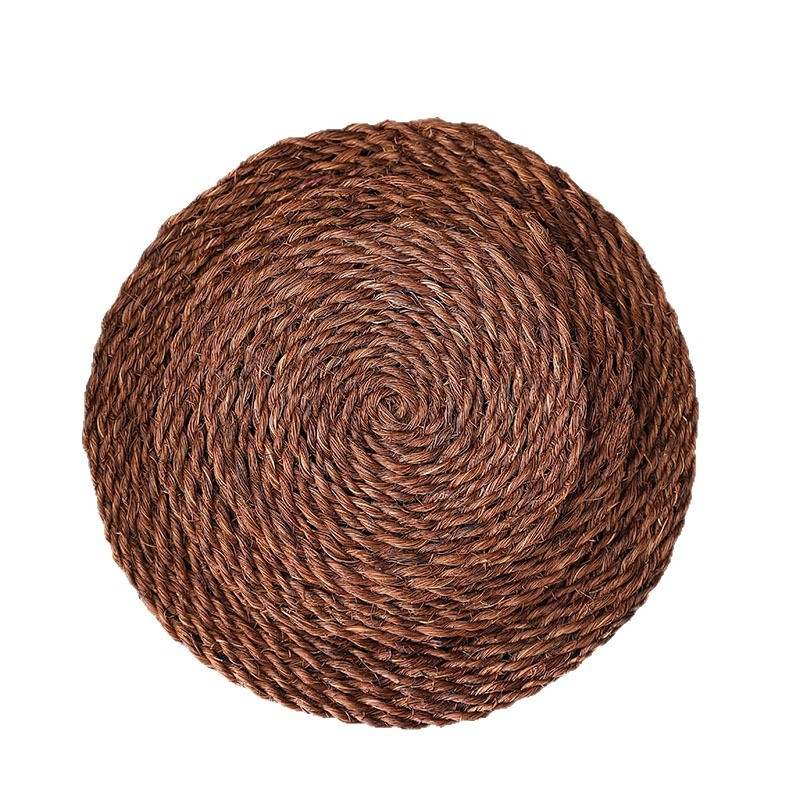 Suport rotund termoizolant pentru pahare, suport din material împletit pentru masă de ceai, accesoriu pentru setul de ceai, un singur articol