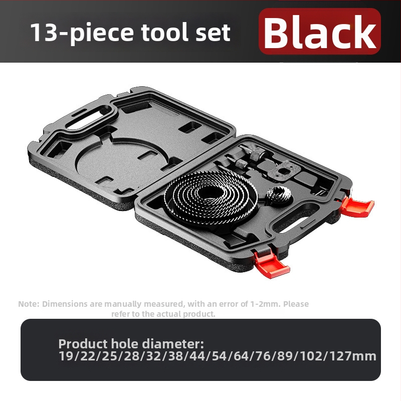 Set de lărgire a găurilor de 75 mm pentru lemn și gips-carton – unealtă metalică de găurit pentru corpuri de iluminat încastrate