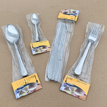 Set tacâmuri din oțel inoxidabil pentru casă și hotel – cuțit pentru steak, furculiță și linguri (ceai, cafea și desert)