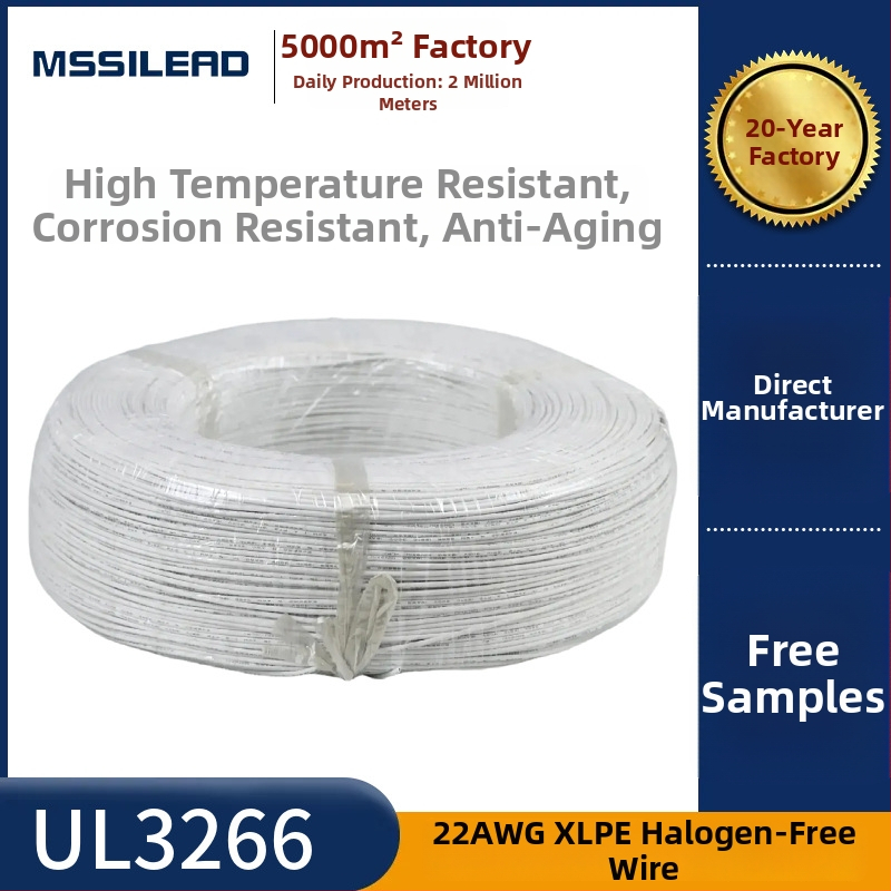 UL3266, 22 AWG без халоген XLPE проводник с калайовано медно покритие, радиационно устойчив, 125°C високотемпературен проводник