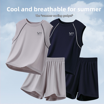 Detský pyžamový set z modalového materiálu, unisex, pre staršie deti, tenký štýl