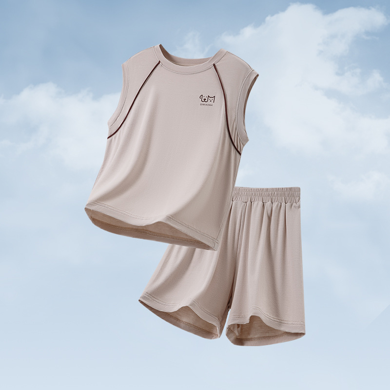 Σετ πιτζάμες από modal για παιδιά, unisex, για μεγαλύτερα παιδιά, λεπτό ύφασμα