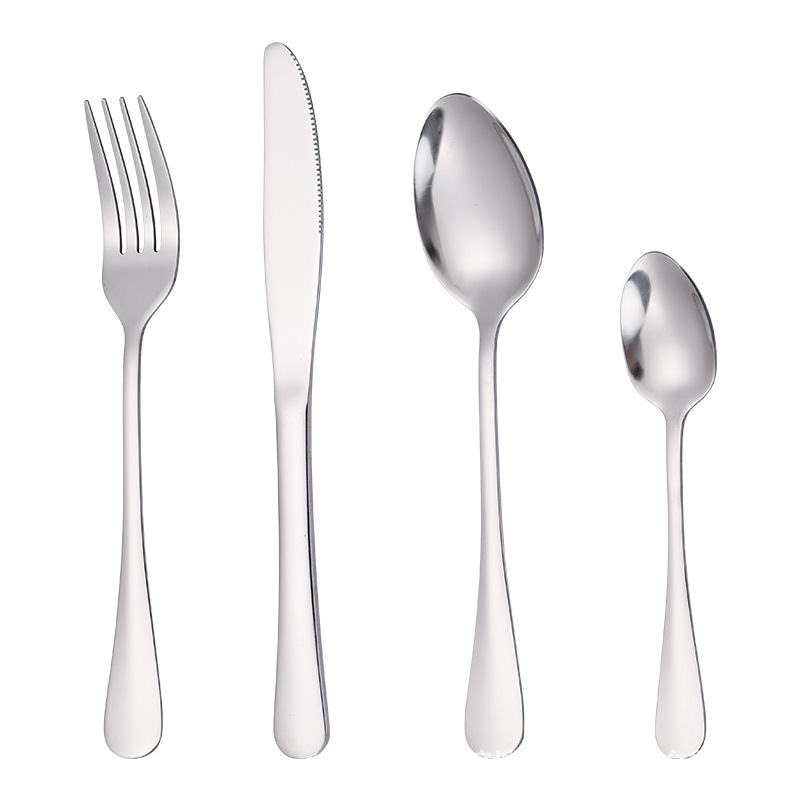 Oțel inoxidabil 304, set linguri rotunde 1010: lingură de orez, lingură de supă, lingură de cafea, lingură de înghețată și linguriță de ceai, cu siglă laser