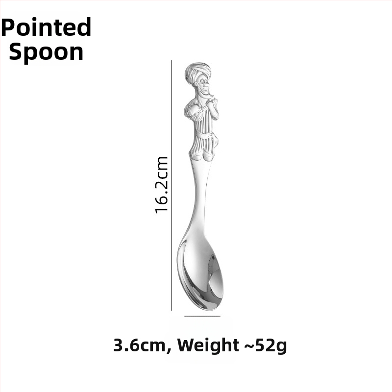 Set de tacâmuri din oțel inoxidabil 304 pentru copii – cuțit, furculiță și lingură cu design desen animat