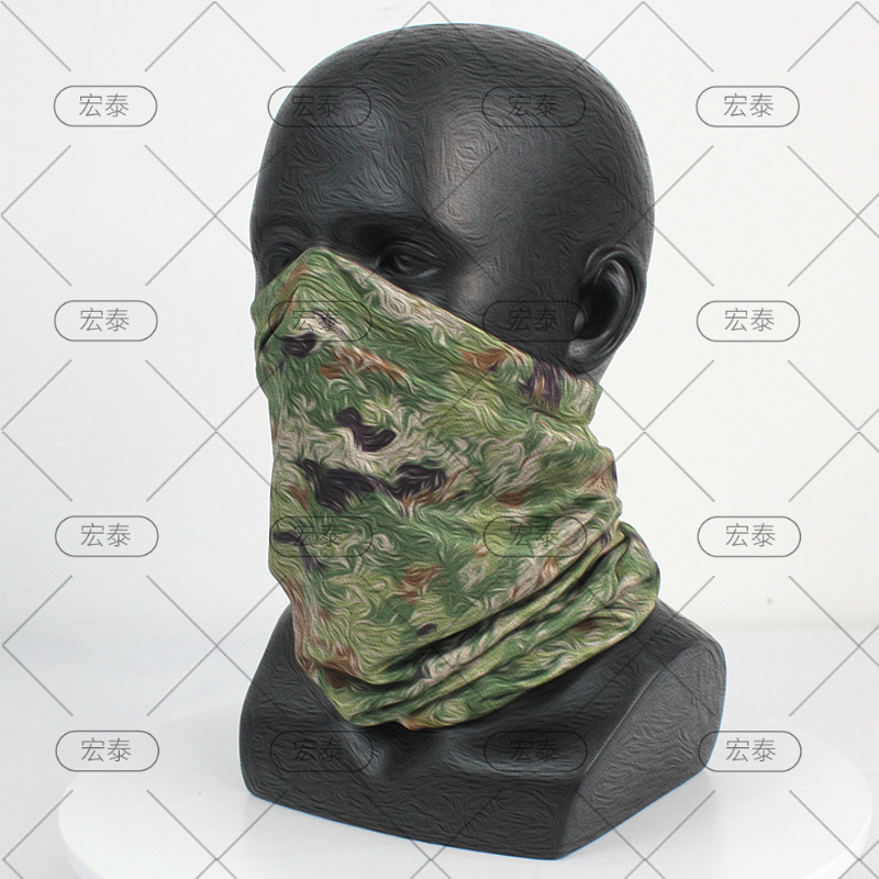 Zaštitni šal za vožnju biciklom na otvorenom – zaštita od sunca, maska za lice s vjetrom, kamuflažni uzorak, ljetna Ice Silk tkanina, unisex