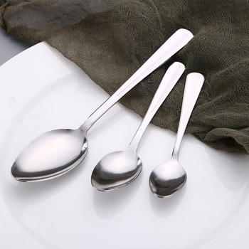 Set din oțel inoxidabil cu furculițe și linguri - lingură de desert, linguriță de cafea, lingură de supă, tacâmuri occidentale