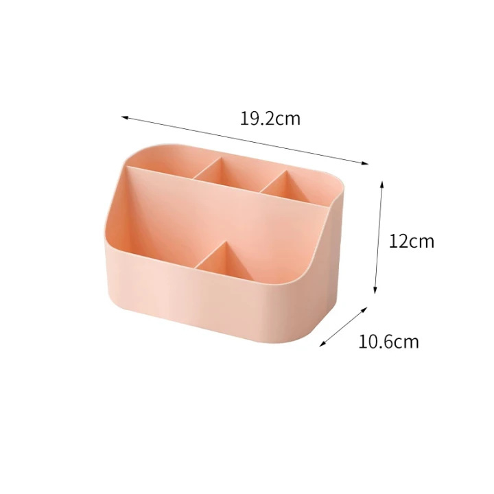 Cutie de depozitare pentru birou cu compartimente, din plastic, fără capac, 2L