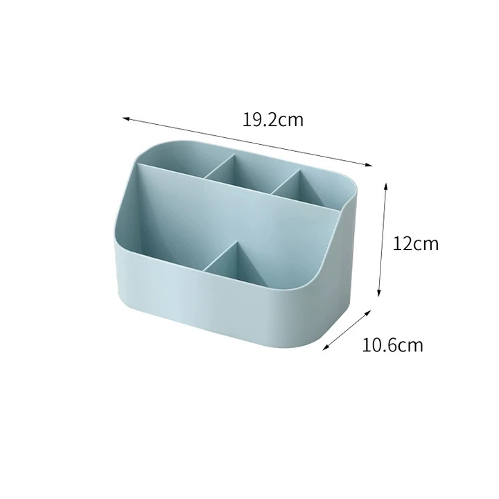 Cutie de depozitare pentru birou cu compartimente, din plastic, fără capac, 2L