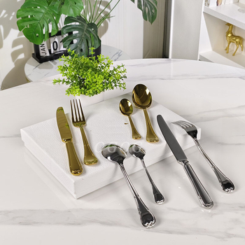 Set tacâmuri din oțel inoxidabil 304, design Peach-heart în stil Nordic, în nuanțe de aur sau argintiu
